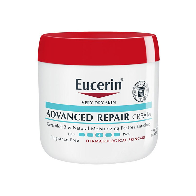 کرم ترمیم کننده پیشرفته یوسیرین اصل eucerin مخصوص پوست های خیلی خشک مرطوب کننده صورت بدن حجم 454 میل