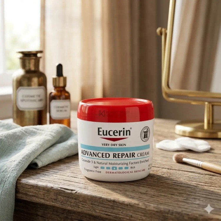 کرم ترمیم کننده پیشرفته یوسیرین اصل eucerin مخصوص پوست های خیلی خشک مرطوب کننده صورت بدن حجم 454 میل