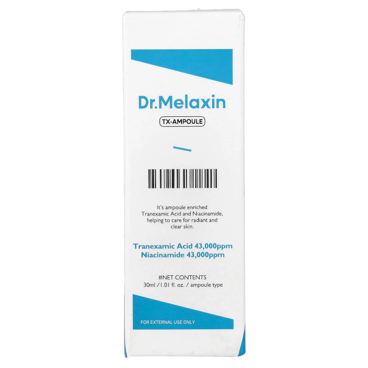 سرم ترانگزامیک اسید نیاسینامید دکتر ملاکسین اصل Dr. Melaxin TX Ampoule ضدلک و روشنکننده حجم 30 میل