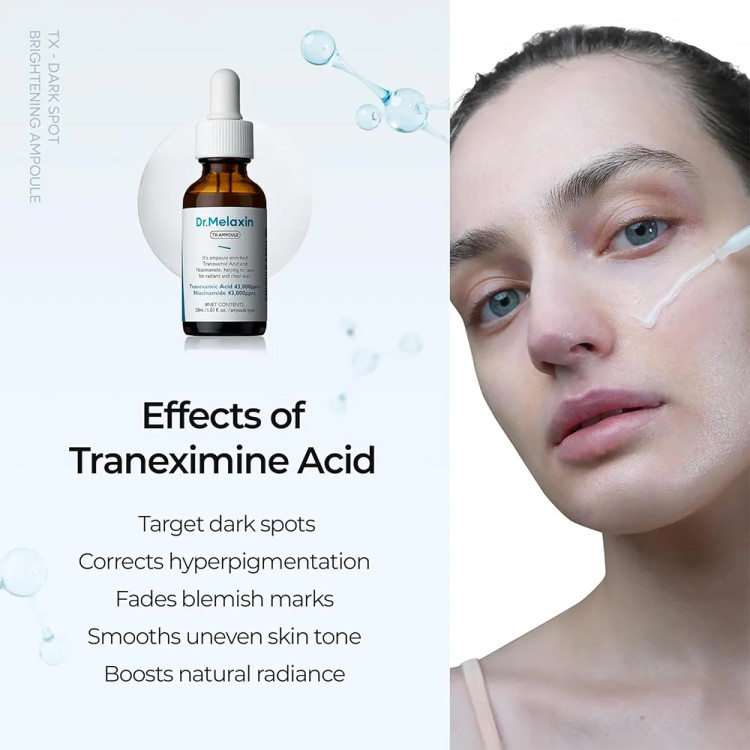 سرم ترانگزامیک اسید نیاسینامید دکتر ملاکسین اصل Dr. Melaxin TX Ampoule ضدلک و روشنکننده حجم 30 میل
