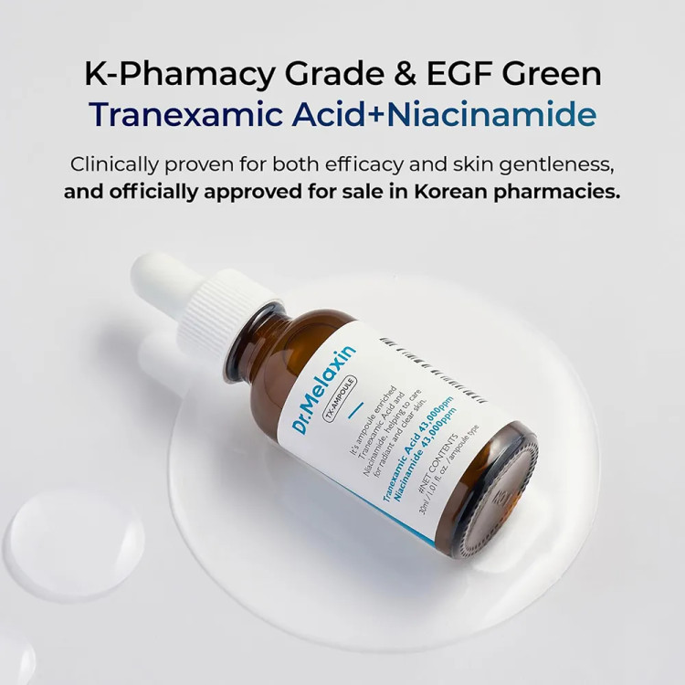 سرم ترانگزامیک اسید نیاسینامید دکتر ملاکسین اصل Dr. Melaxin TX Ampoule ضدلک و روشنکننده حجم 30 میل