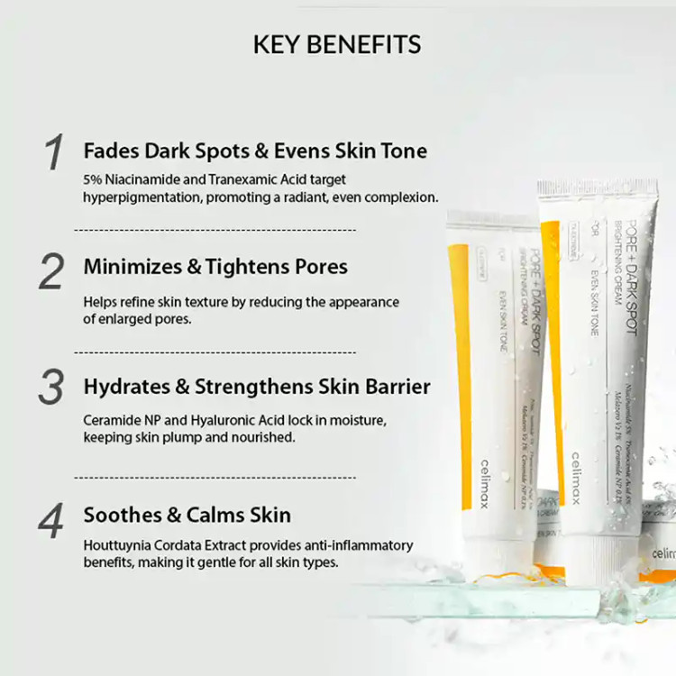 کرم روشن کننده ، ضد لک و کوچک کننده منافذ باز پوست سلیمکس Celimax اصل مدل Pore + Dark Spot حجم ۳۵ میل