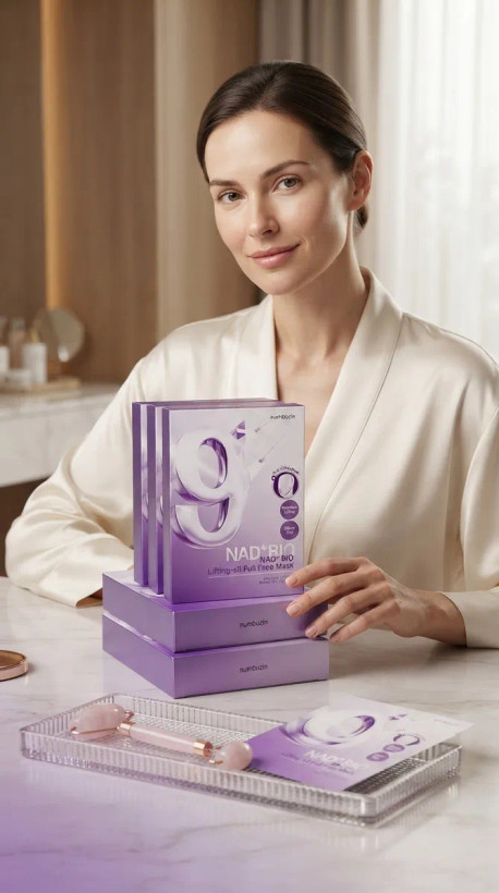 پک 4 تایی ماسک ورقه ای ضد چروک و جوان کننده بایو لیفتینگ +9 نامبوزین اصل NAD+ BIO Numbuzin حجم 20 میل