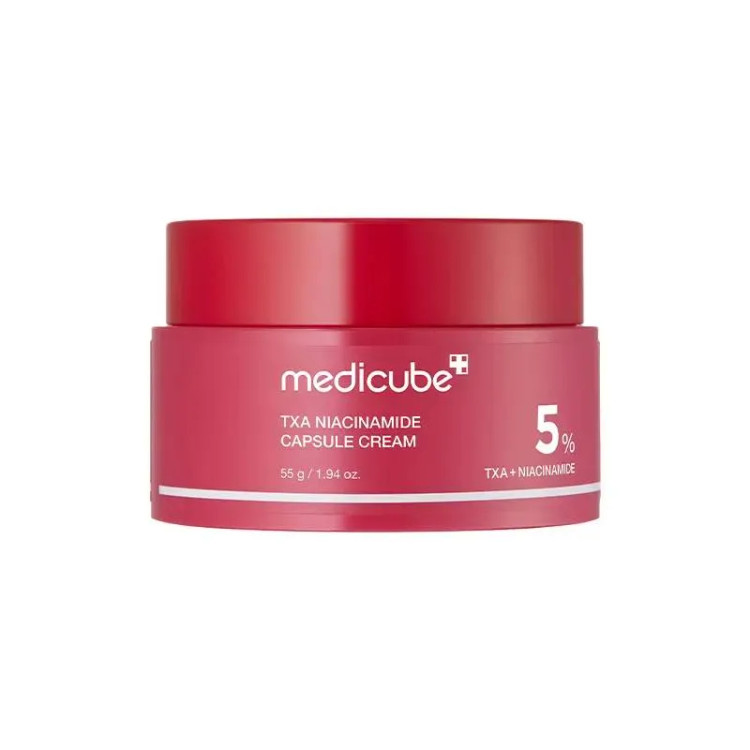 کرم کپسولی ضد لک ترانگزامیک اسید و نیاسینامید 5% مدی کیوب اصل Medicube TXA حجم 55 گرم