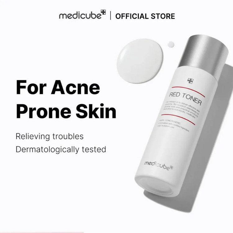 تونر ضد جوش و تسکین دهنده مدی کیوب اصل Medicube Red Toner 2.0 حجم 100 میل