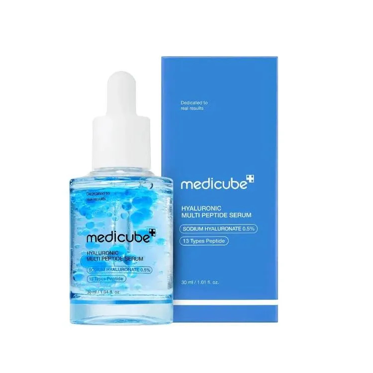 سرم آبرسان هیالورونیک اسید و مولتی پپتاید مدی کیوب اصل Medicube حجم 30 میل