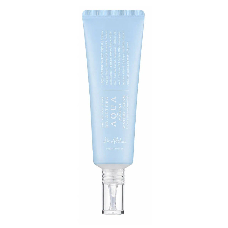 کرم آبرسان دریایی صورت دکتر آلتیا اصل Dr.Althea مدل آکوا مارین Aqua Marine Watery Cream مناسب انواع پوست حجم 50 میل