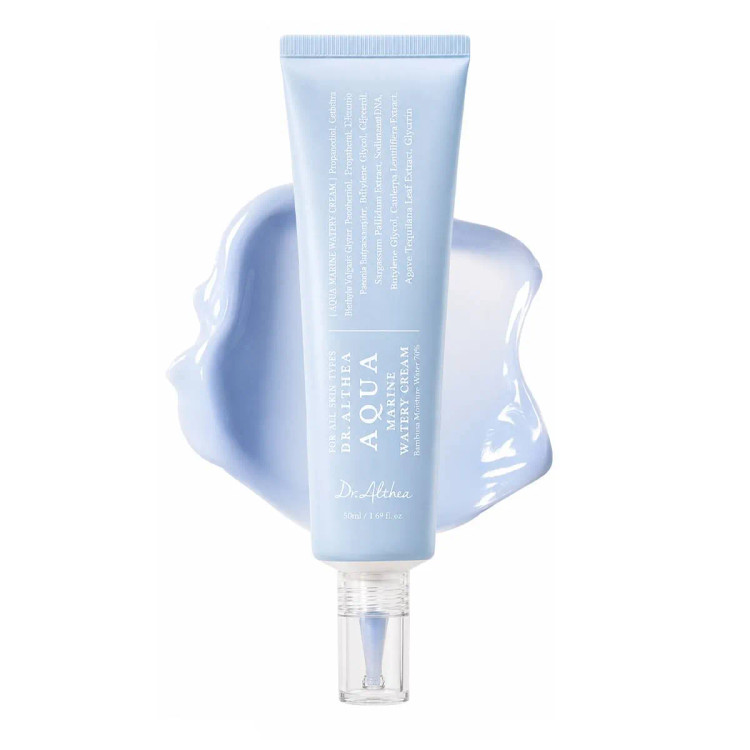 کرم آبرسان دریایی صورت دکتر آلتیا اصل Dr.Althea مدل آکوا مارین Aqua Marine Watery Cream مناسب انواع پوست حجم 50 میل