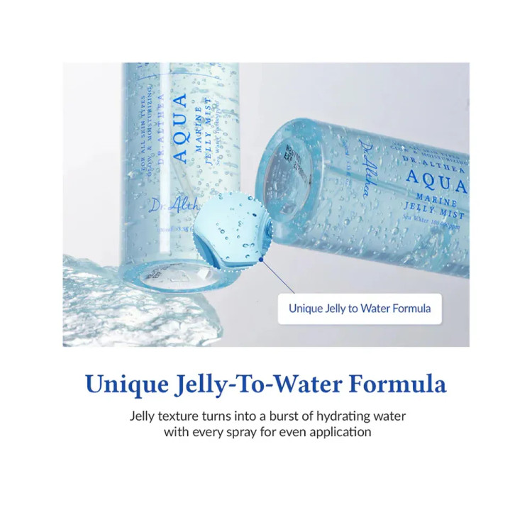 میست ژله ای آبرسان آکوا مارین دکتر آلتیا اصل Aqua Marine Jelly Mist | اسپری آبرسان و درخشان کننده پوست حجم