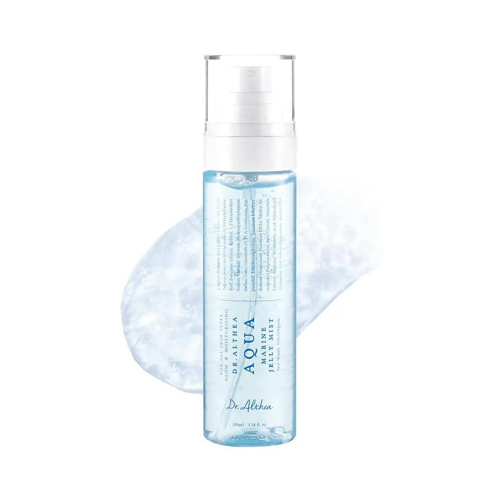 میست ژله ای آبرسان آکوا مارین دکتر آلتیا اصل Aqua Marine Jelly Mist | اسپری آبرسان و درخشان کننده پوست حجم