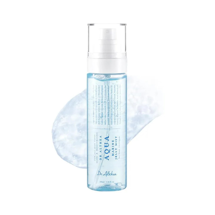 میست ژله ای آبرسان آکوا مارین دکتر آلتیا اصل Aqua Marine Jelly Mist | اسپری آبرسان و درخشان کننده پوست حجم