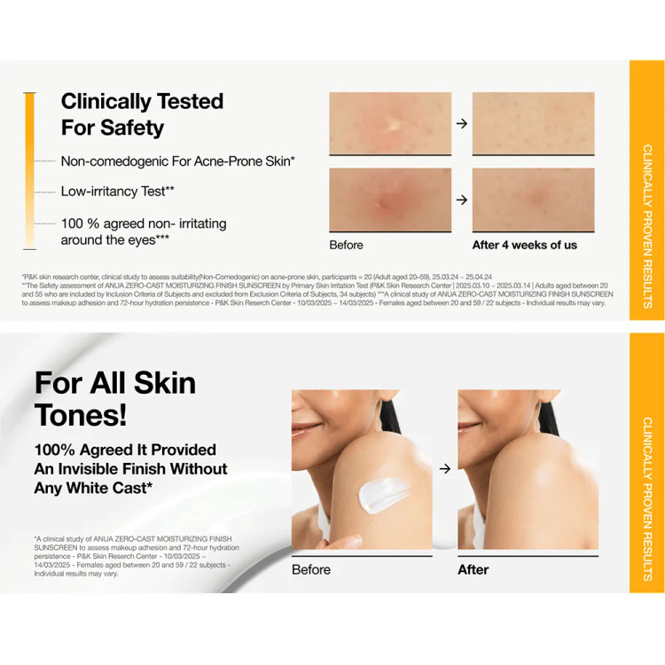 ضد آفتاب آبرسان زیرو کست آنوا اصل Anua Zero-Cast SPF50 سبک و بدون رد سفیدی حجم 50 میل
