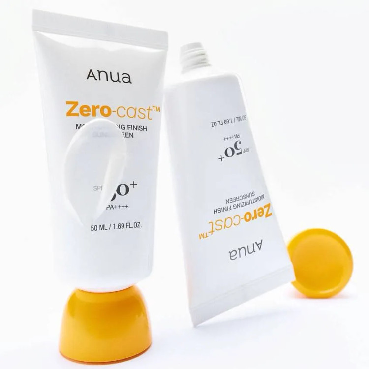 ضد آفتاب آبرسان زیرو کست آنوا اصل Anua Zero-Cast SPF50 سبک و بدون رد سفیدی حجم 50 میل