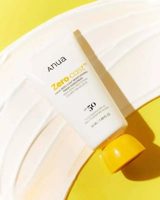 ضد آفتاب آبرسان زیرو کست آنوا اصل Anua Zero-Cast SPF50 سبک و بدون رد سفیدی حجم 50 میل
