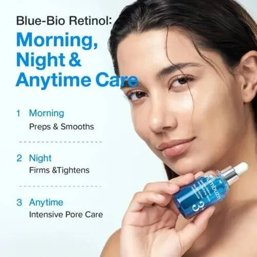 سرم رتینول شماره 3 نامبوزین اصل Numbuzin Blue Bio Retinol | پاکسازی عمیق و کوچک کننده منافذ باز حجم 30 میل