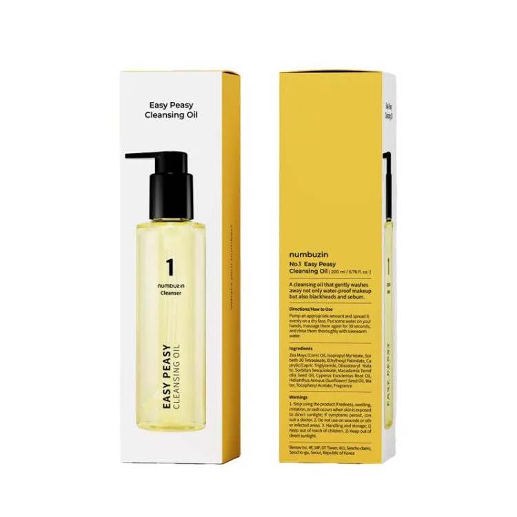 شوینده روغنی شماره 1 نامبوزین اصل NUMBUZIN No. 1 Easy Peasy Cleansing Oil حجم 200 میل