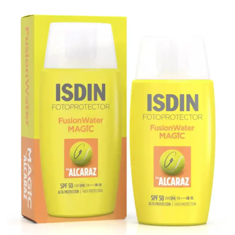 ضد آفتاب بدون رنگ فوق سبک مجیک ایزدین اصل ISDIN Fusion Water SPF50 حجم 50 میل