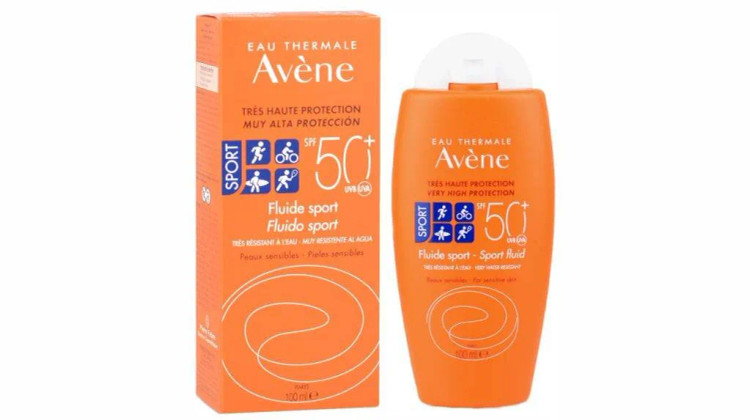 کرم ضد آفتاب بی رنگ مدل فلوئید اسپرت اون اصل AVENE با +SPF50 مناسب انواع پوست حجم 100 میل