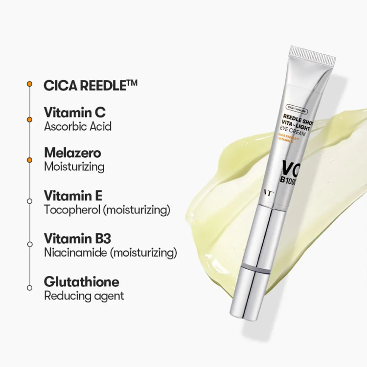 کرم دور چشم ویبره دار لیفتینگ وی تی ریدل شات اصل Vt Reedle Shot روشنکننده و ضدچروک حجم 15 میل