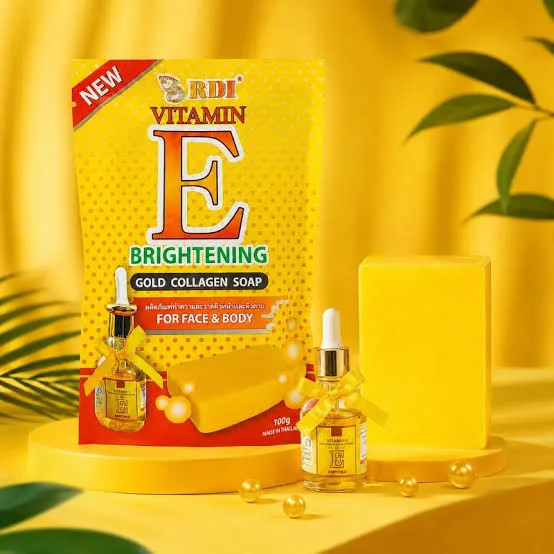پن روشن کننده صورت و بدن ویتامین E آر.دی.آی RDI اصل مدل Gold Collagen وزن 100 گرم