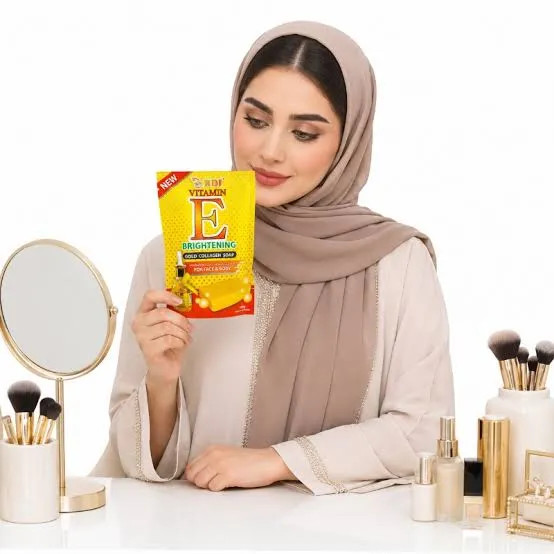 پن روشن کننده صورت و بدن ویتامین E آر.دی.آی RDI اصل مدل Gold Collagen وزن 100 گرم