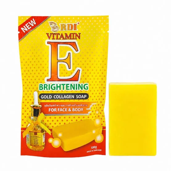 پن روشن کننده صورت و بدن ویتامین E آر.دی.آی RDI اصل مدل Gold Collagen وزن 100 گرم