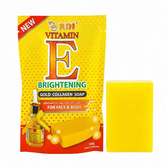 پن روشن کننده صورت و بدن ویتامین E آر.دی.آی RDI اصل مدل Gold Collagen وزن 100 گرم