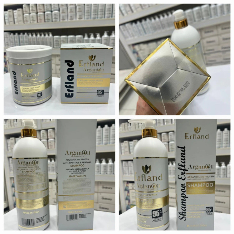 ماسک مو آرگان بدون سولفات ارفلند اصل ایتالیا Erfland Argan حجم 1000 میل