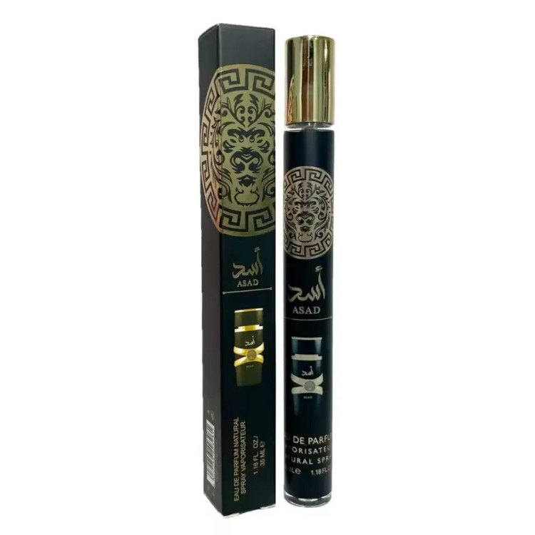 عطر قلمی لاتافه اماراتی اصل رایحه اسد ASAD گرم و ماندگار حجم ۳۵ میل