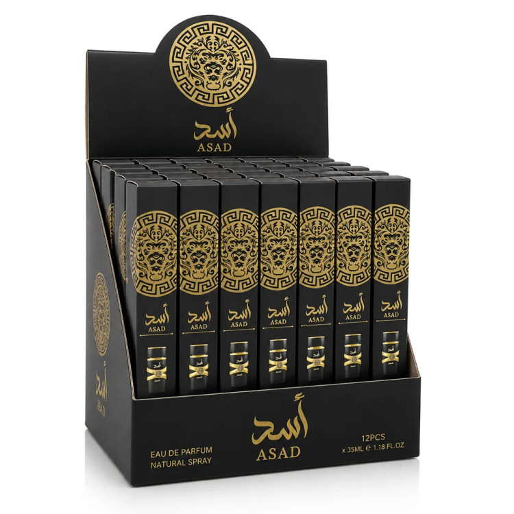 عطر قلمی لاتافه اماراتی اصل رایحه اسد ASAD گرم و ماندگار حجم ۳۵ میل