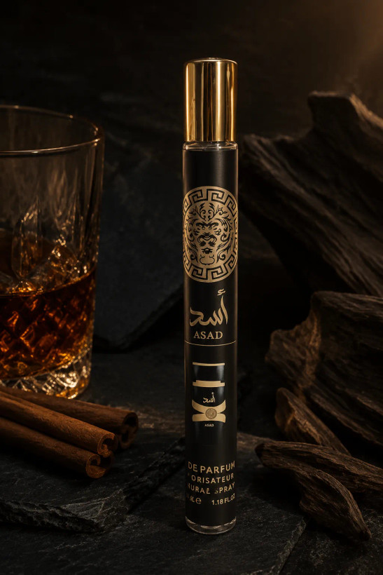 عطر قلمی لاتافه اماراتی اصل رایحه اسد ASAD گرم و ماندگار حجم ۳۵ میل