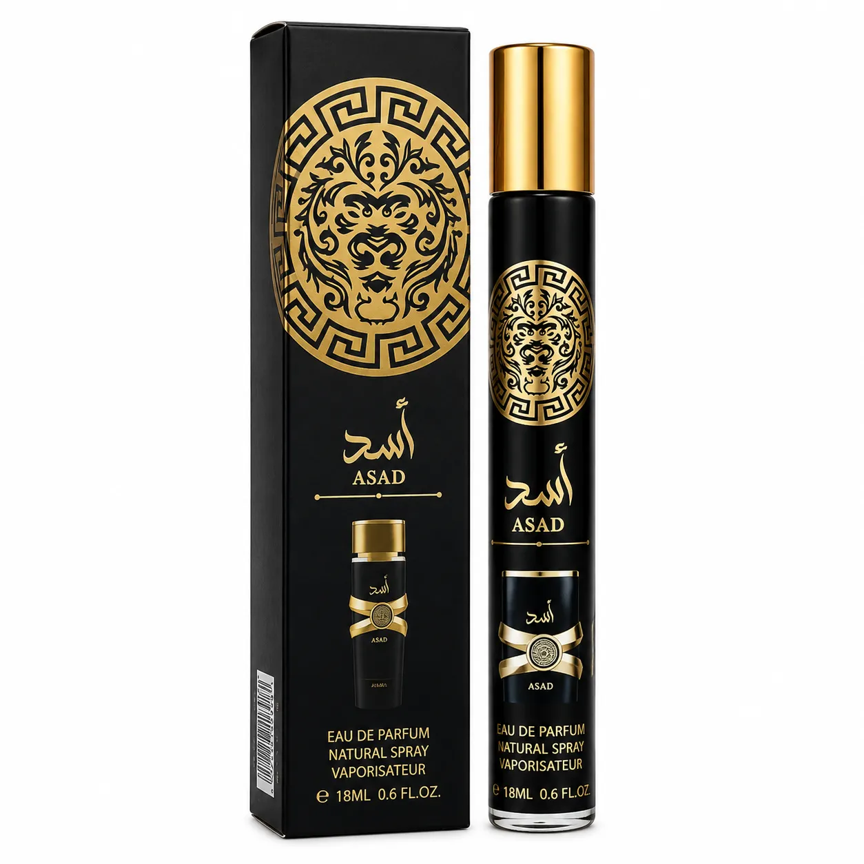 عطر قلمی لاتافه اماراتی اصل رایحه اسد ASAD گرم و ماندگار حجم ۳۵ میل