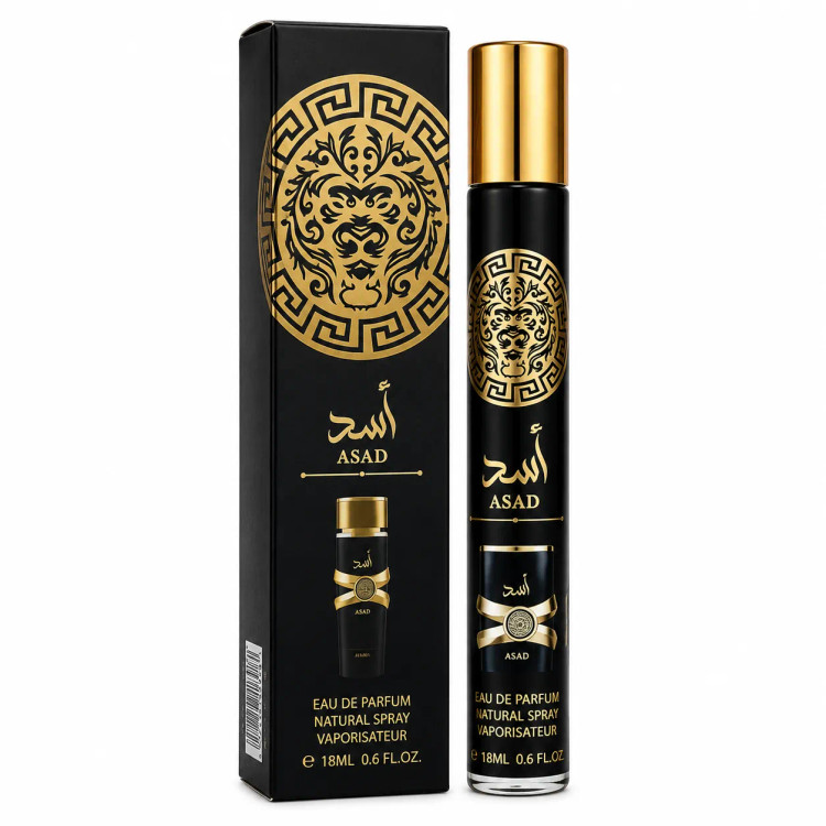 عطر قلمی لاتافه اماراتی اصل رایحه اسد ASAD گرم و ماندگار حجم ۳۵ میل