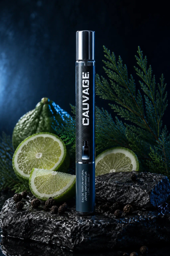 عطر قلمی اماراتی کاواج اصل Cauvage با رایحه مرکباتی، ادویهای و چوبی ماندگاری عالی حجم ۳۵ میل