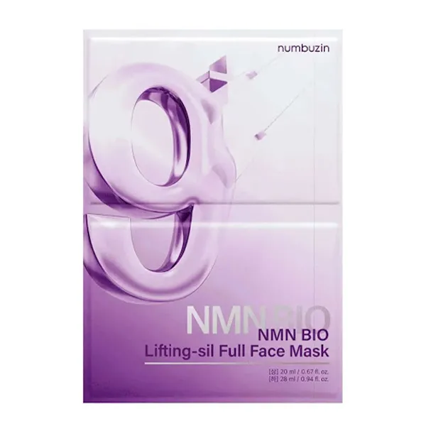 ماسک ورقه ای تک ضد چروک و جوان کننده بایو لیفتینگ +9 نامبوزین اصل NAD+ BIO Numbuzin حجم 20 میل