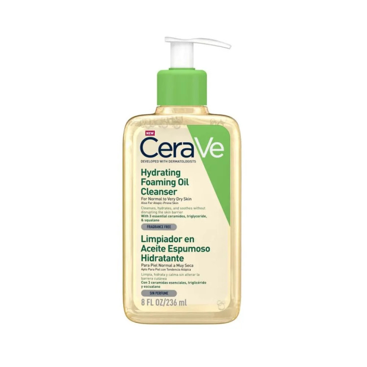 فوم شستشو روغنی سراوی Cerave اصل برای پوست نرمال تا خیلی خشک حجم 236 میل