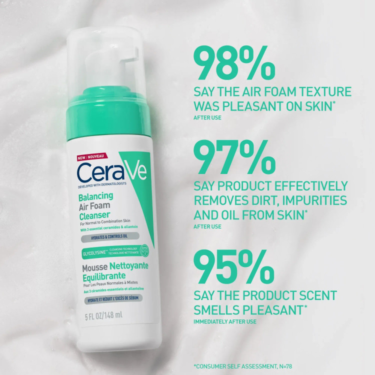 فوم شستشوی صورت سراوی اصل Cerave مدل بالانسینگ متعادل کننده چربی پوست حجم ۱۴۸ میل