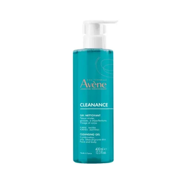 ژل شستشو صورت و بدن کلیننس اون اصل Avene مناسب پوست چرب حجم 400 میل