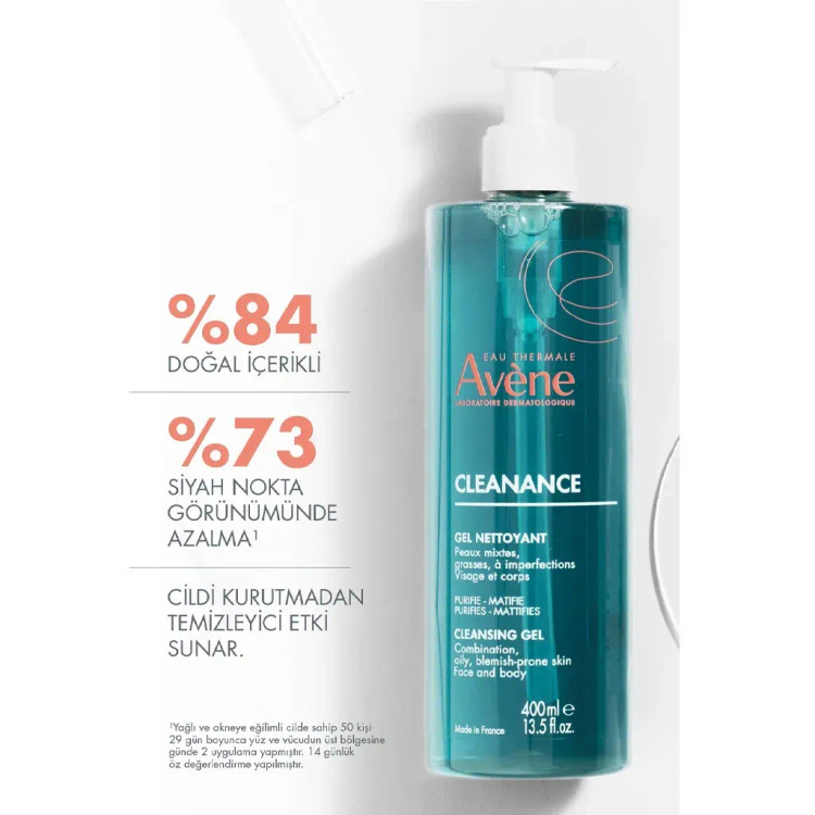 ژل شستشو صورت و بدن کلیننس اون اصل Avene مناسب پوست چرب حجم 400 میل