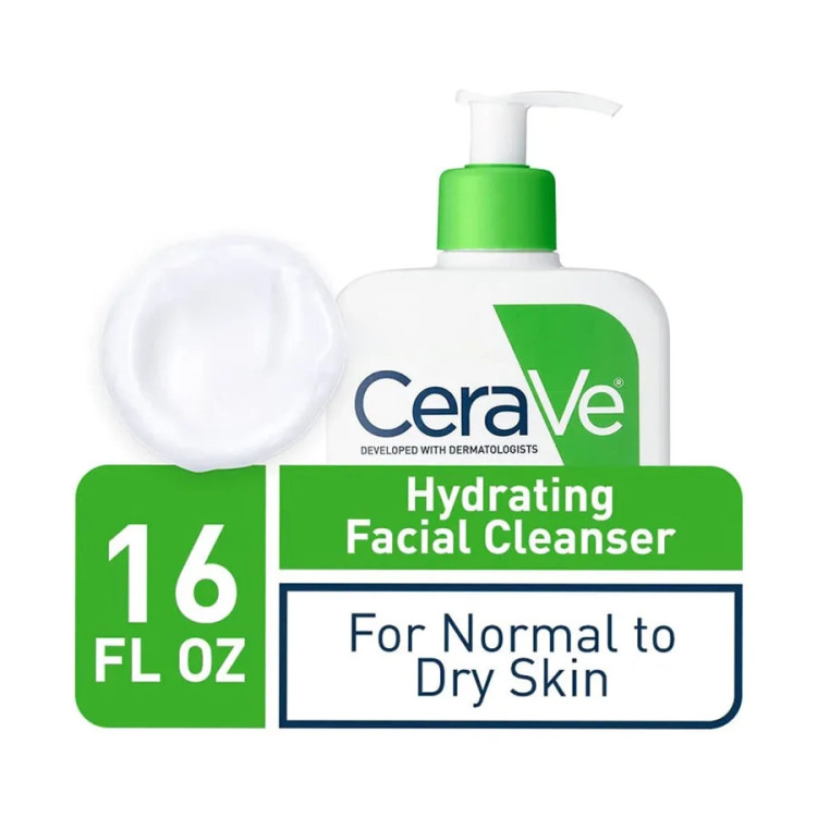 ژل شستشو صورت سراوی اصل Cerave مناسب پوست نرمال تا خشک حجم 473 میلی لیتر