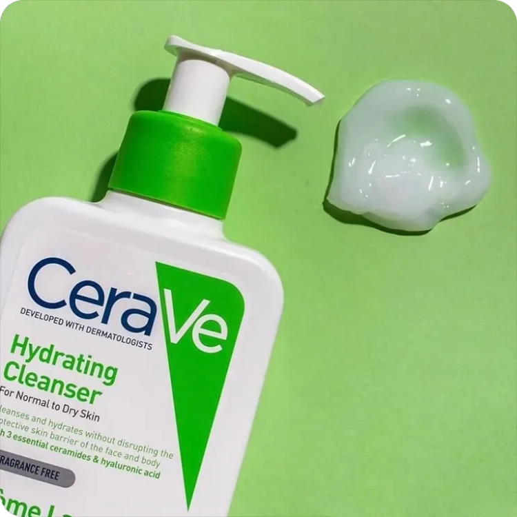ژل شستشو صورت سراوی اصل Cerave مناسب پوست نرمال تا خشک حجم 473 میلی لیتر