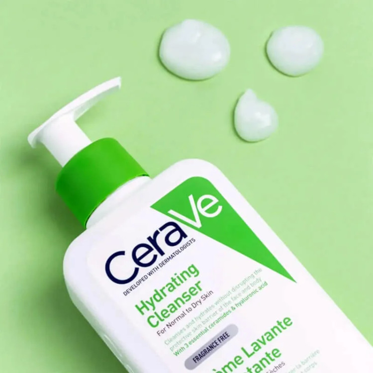 ژل شستشو صورت سراوی اصل Cerave مناسب پوست نرمال تا خشک حجم 473 میلی لیتر