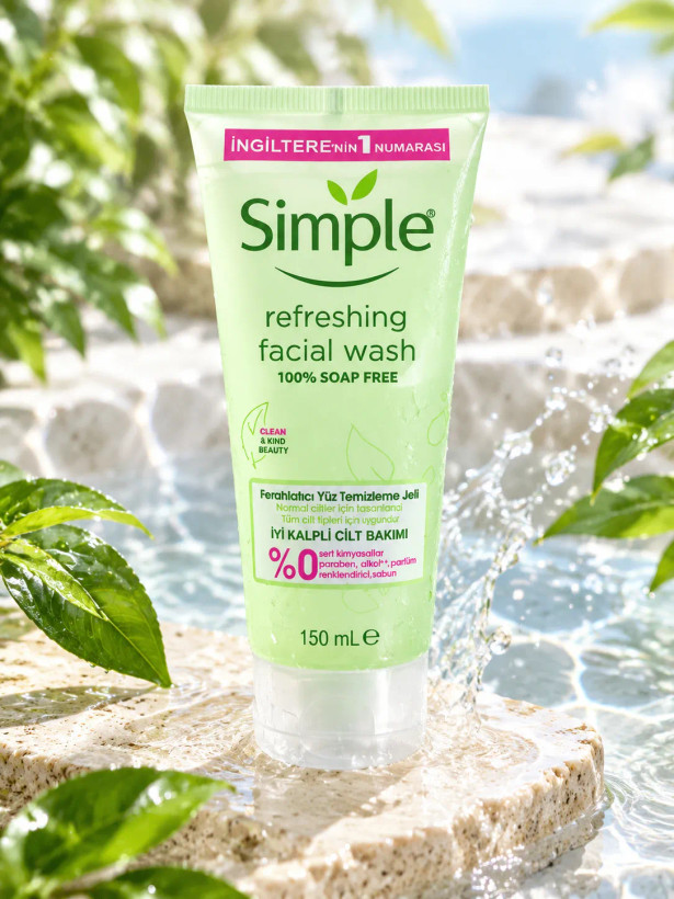 ژل شستشوی پوست چرب سیمپل مدل Refreshing حجم 150 میل