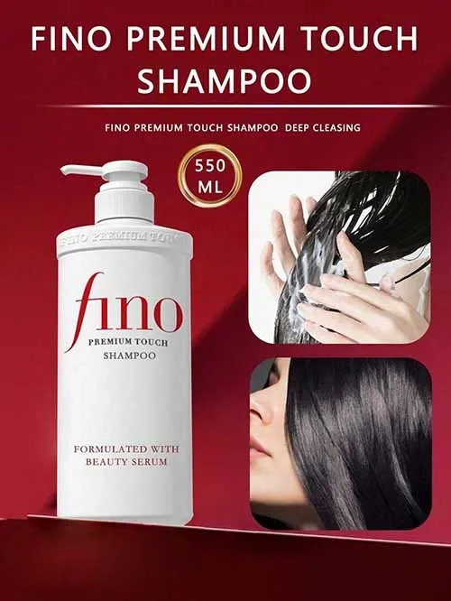 شامپو تقویت کننده و تغذیه کننده مو فینو اصل Shiseido Fino مدل Premium Touch حجم 550 میل