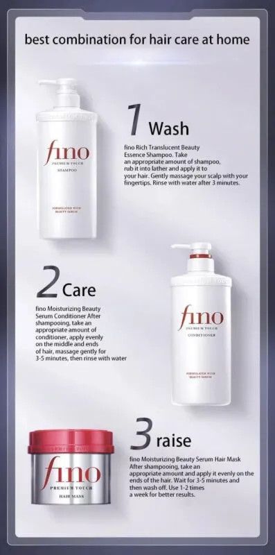 نرم کننده مو فینو اصل Shiseido Fino مدل Premium Touch حجم 550 میل