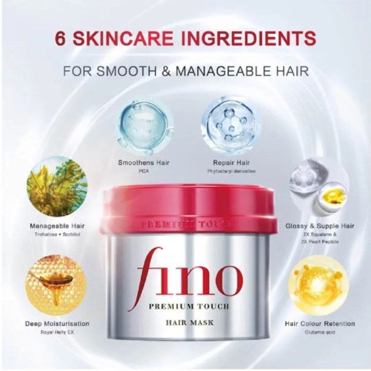 ماسک مو کاسه ای فینو اصل Shiseido Fino مدل Premium Touch حجم 230 گرم