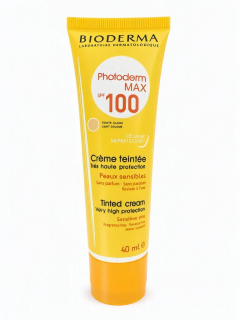 ضد آفتاب رنگی بایودرما اصل مدل MAX Photoderm SPF100 محافظ UVA مناسب انواع پوست حجم 40 میل