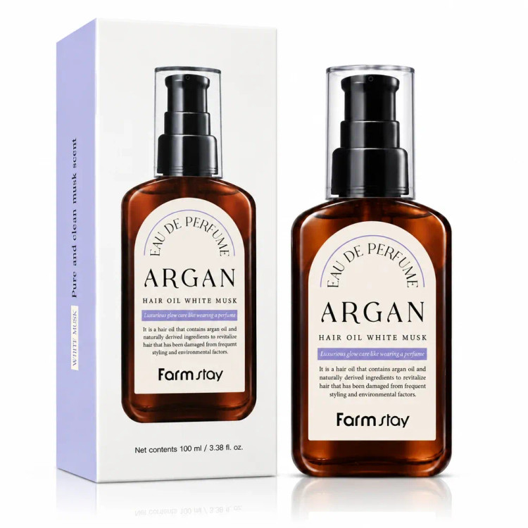 روغن موی پرفیوم آرگان و وایت ماسک کرهای فارم استی اصل حجم 100 میل معطر