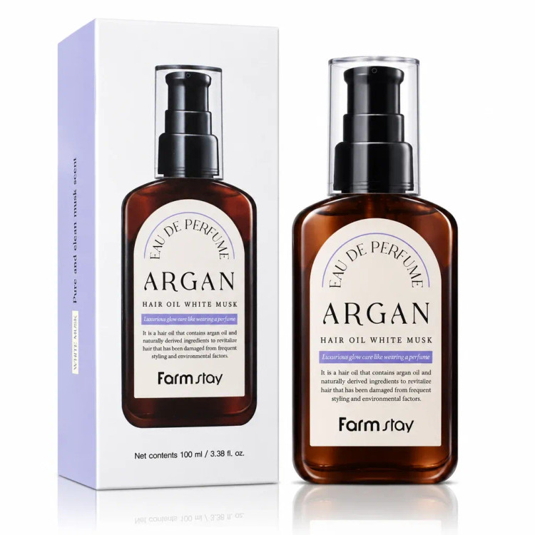 روغن موی پرفیوم آرگان و وایت ماسک کرهای فارم استی اصل حجم 100 میل معطر