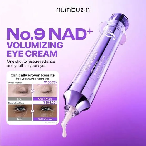 کرم دور چشم لیفتینگ شماره ۹ نامبوزین اصل حاوی NAD+ و رتینول حجم 10 میل